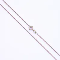 Halsband singapore, längd 43 cm, bredd 1 mm, 9K 0,9g Vikt: 0,9 g