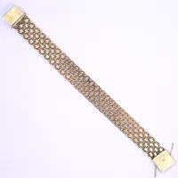 Armband, x-länk, 20,5cm, bredd 18mm, 18K Vikt: 51,8 g