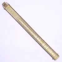Armband, 19,5cm, bredd 17,5mm, 18K,  Vikt: 46,8 g