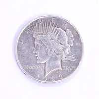 Mynt, Ø38mm, One Dollar, Liberty, In God We Trust, United states of America 1923, 999/1000 silver Vikt: 26,6 g