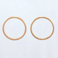 2 släta ringar, gravyrer, Ø19,5, 20mm,  18k Vikt: 5,4 g