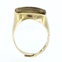 Ring, defekt klackring med urplockad sten, 8K Vikt: 4,9 g