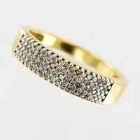 Ring, diamanter 80 x ca 0,005ct, stl 17, bredd 2-4mm, GHA, 18K.  Vikt: 3,4 g