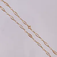 Collier med odlade pärlor ca Ø3,5mm, längd 42,5cm, bredd 3,6mm, 18K  Vikt: 8,8 g
