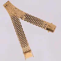 Armband, korridorlänk, längd 19cm, bredd 13,1mm, Styletta, Stockholm, år 1971, 18K Vikt: 40,6 g