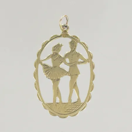 Hänge, längd 3,5 cm, bredd 2 cm, 14K Vikt: 2,4 g