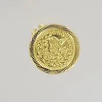 Ring med myntliknande, Ø 19½ mm, bredd 2 cm, 21K Vikt: 1,5 g