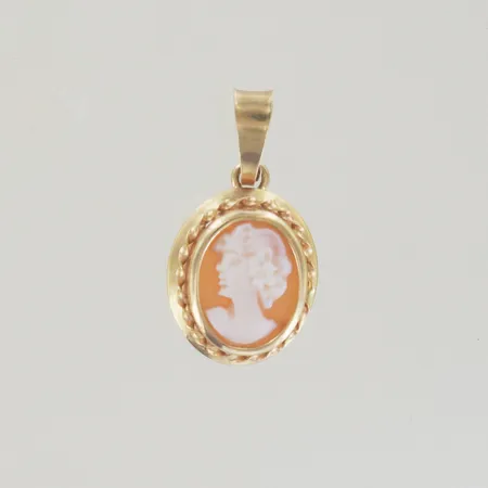 Hänge Camé, längd 2 cm, bredd 1 cm, 18K Vikt: 1 g