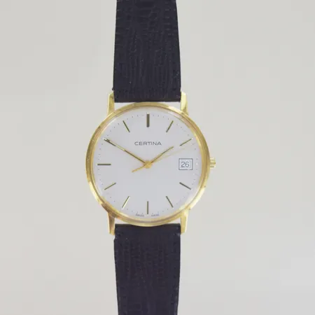Herrur Certina kvartz, EOL.115 9299 68, diam 34 mm, 18K, Batteribyte krävs Vikt: 0 g