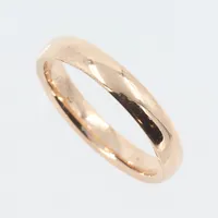 Ring slät, Stämplad FU, stl 16¾mm, bredd 3,4mm, 18K  Vikt: 3,9 g