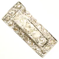 Ring diamanter, 4x ca 0,16ct, 18 rosenslipade diamanter, stl 17½, bredd 9,5mm, 18K  Vikt: 10,9 g