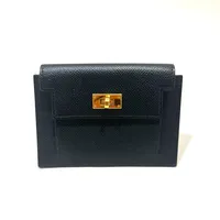  Hermès Portefeuille Kelly Pocket Compact Veau Epsom, nr: H079001CC 89 svart, 13,2 x 10 cm, originalkartong 