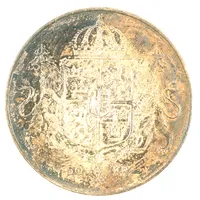 Minnesmynt,  50Kr Konung Carl XVI Gustaf Drottning Silvia, 19 Juni 1976, Ø 36mm, repig, 925/1000 silver  Vikt: 27 g