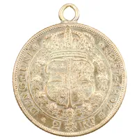 Minnesmynt/hänge, Ø 31mm, Konung Oscar II Drottning Sofia 1857-1907 2 KR, Silver 800/1000  Vikt: 15,1 g