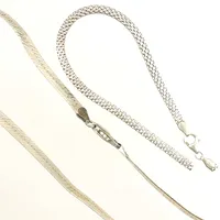 Kedja, armband defekt, skevt, 925/1000 silver Vikt: 16,6 g
