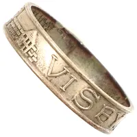 Ring Visby, stl 19, bredd ca 5mm, Lagerströms Fabriks Aktiebolag, år 1964, silver Vikt: 2,4 g