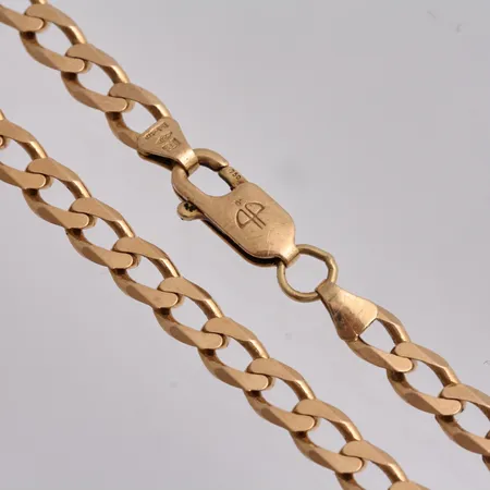 Armband i 18K guld, 20,5cm, facetterad pansar, bredd 4,2mm, tillverkad av Balestra, vikt 7,16g.