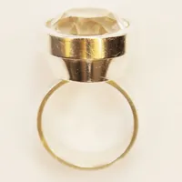 Ring, Ø18, bredd:Ø22mm, bergkristall, Finland, 916/1000 Silver 15,3g.
