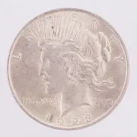 Mynt, Peace USA, One Dollar, Liberty In God We Trust 1923, Ø38mm, 900/1000 silver Vikt: 26,7 g