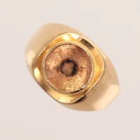 Ring, stl 17½, bredd 3-10mm, sten saknas, 14K Vikt: 2,5 g
