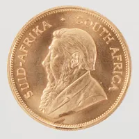 Mynt Krugerrand, Ø32,5mm, Sydafrika år 1981, Fyngoud 1 oz Fine Gold, 22K Vikt: 33,9 g