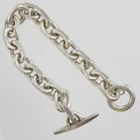 Silverarmband, Ankarlänk, längd:22cm, bredd:11,5mm, 925/1000. Vikt: 93 g