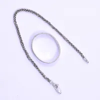 Armband, ring, trasigt av och oval, silver 925/1000--delar, 7,5g Vikt: 7,5 g