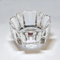 Skål, Corona, Lars Hellsten för Orrefors, slipat kristallglas, höjd: 9,5cm, Ø14,5cm