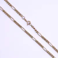 Halsband figaro längd 61 cm, bredd 4 mm, ihålig, 18K 9g Vikt: 9 g