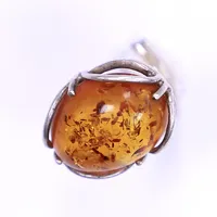 Ring med orange sten, defekt, silver 925/1000, bruttovikt 4,7g Vikt: 4,7 g