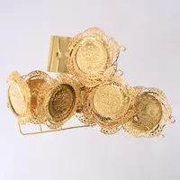 Guldsmycke med mynt, defekt, 21K.  Vikt: 107,1 g