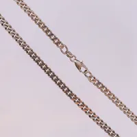 Kedja Pansar, längd 46,5cm, bredd 4mm, 925/1000 silver.  Vikt: 19,9 g