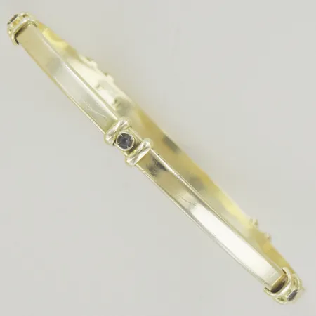 Armring med stenar, diameter 6,5 cm, bredd 4 mm, små repigt, 14K Vikt: 8,7 g