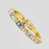 Ring, diamanter ca 10x0,01ct, stl 16, 18K Vikt: 2,8 g