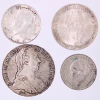 Diverse mynt, bruttovikt: 75,2g, 720-900/1000 silver 