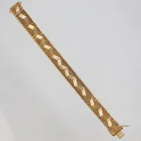 Armband gul/rosé/vitguld, 19cm, bredd: 14mm, 18K Vikt: 37,7 g