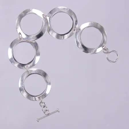 Armband, längd: ca 19cm, bredd: ca 30mm, 925/1000, silver Vikt: 24 g