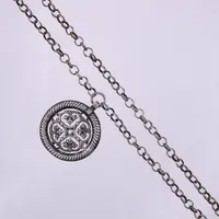 Collier, Kalevala, längd: ca 60cm, längd hänge: ca 6cm, bredd: ca 45mm, 813/1000, silver Vikt: 45,4 g