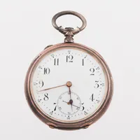 Fickur International watch Co, silverboett, diameter ca 5 cm, kronan saknas, ojämnheter, fungerar ej.