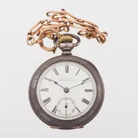 Fickrova Waltham Watch Co, sterlingsilver, fungerar ej, diameter ca 5.5 cm. Vikt: 0 g