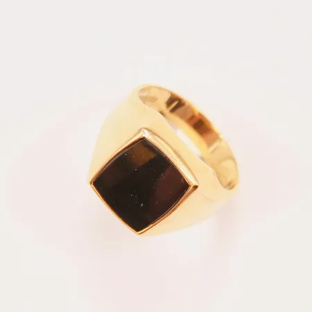 Ring, Ø19, bredd:16mm, onyx, 18K 6,3g.