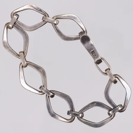 Armband Sven-Erik Högberg 20,5cm bredd 2-16mm, Göteborg 1990, silver 925/1000 Vikt: 20,6 g