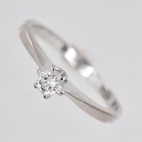 Ring vitguld, diamant ca 0,16ct, stl 16¾, Ceson, 18K Vikt: 2,3 g