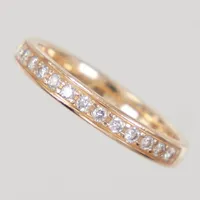 Ring stl17½, bredd 3mm, diamanter 13x 0,02ct, totalt 0,26ctv enligt gravyr, Schalin, 18K,  Vikt: 3,2 g