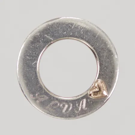 Hänge, Ø18mm, namngravyr 'Alva', silver 925/1000,  Vikt: 5,2 g