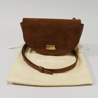 Väska, Wandler, modell Anna buckle beltbag, cognac, läder, 13,5x20,5cm, kvitto från Kassandra Köpenhamn, dustbag