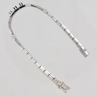 Armband vitguld, diamanter 0,18ctv enligt gravyr, 16cm, bredd 4-7mm, 18K Vikt: 13,8 g