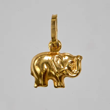 Hänge elefant 15 x 11mm, 18K Vikt: 0,9 g