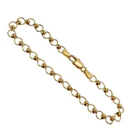 Armband, 18K guld, modell med klotdekor, tillverkare UnoAerre, längd 19,0 cm, bredd 5 mm, tjocklek 3 mm, fint skick Vikt: 5,5 g
