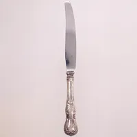 Kniv, längd 18cm, blad i rostfritt stål, repor, silver 830/1000 Vikt: 39 g